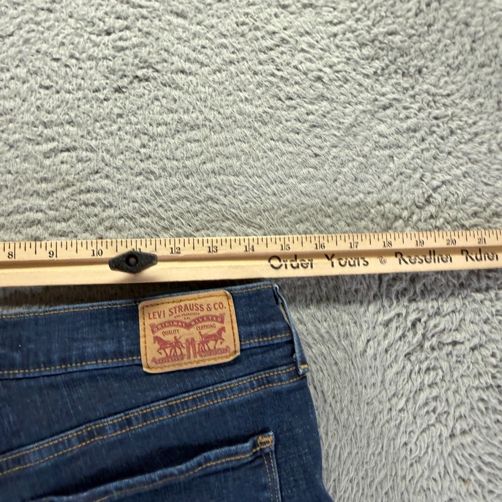 Levi's Jeans Women's 12 Blue Cotton Denim Straight Leg Classic Workwear Stretch - Picture 9 of 12